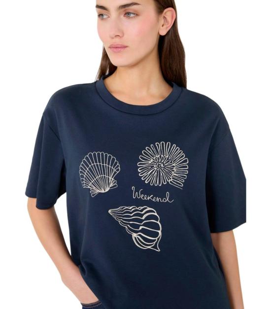 26SS 위켄드막스마라 사바토 코튼 티셔츠 2615941112600 004 XS Blue - WEEKEND MAX MARA