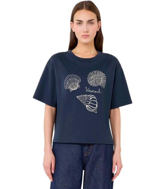 26SS 위켄드막스마라 사바토 코튼 티셔츠 2615941112600 004 XS Blue - WEEKEND MAX MARA