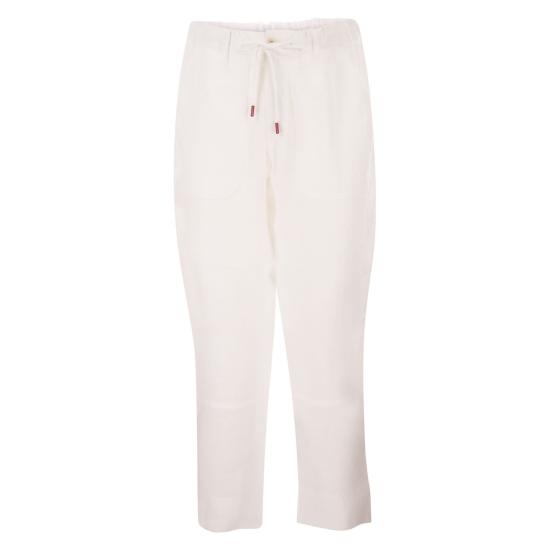 26SS 키톤 스트레이트 팬츠 UPN004 WHITE