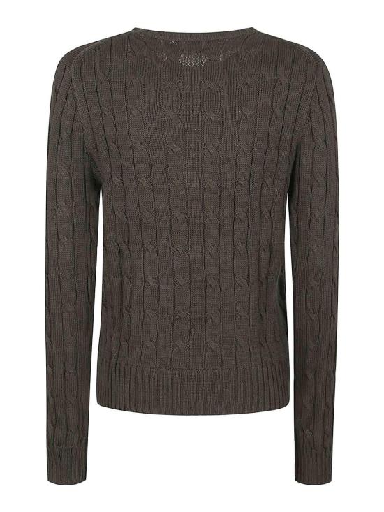 26SS 폴로 랄프로렌 포니 로고 피마코튼 케이블 니트 스웨터 211971869501 Dark Green - POLO RALPH LAUREN