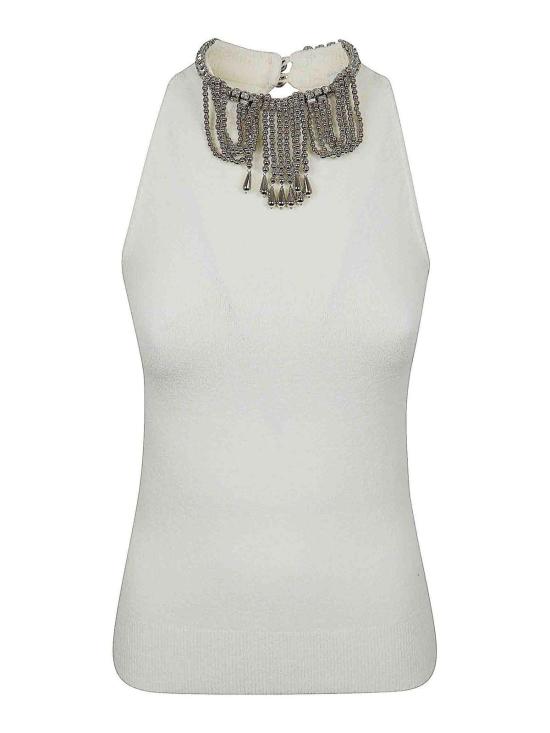  파코라반 민소매 티셔츠 26PMTO185ML0334P255 Cream