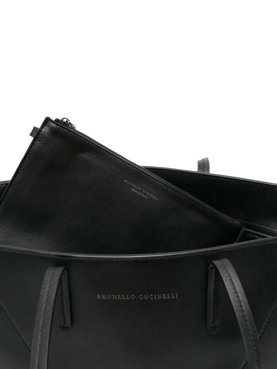 26SS 브루넬로 쿠치넬리 토트백 MBXAD2573C101 Black - BRUNELLO CUCINELLI