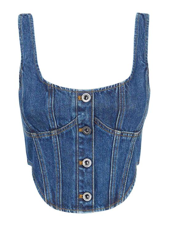 25FW 셀프 포트레이트 민소매 티셔츠 RS26819TBLUE Blue