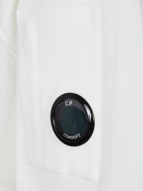 26SS 씨피 컴퍼니 코튼 씨 아일랜드 크루넥 렌즈 니트 20CMKN183A110560A103 White - C.P. COMPANY