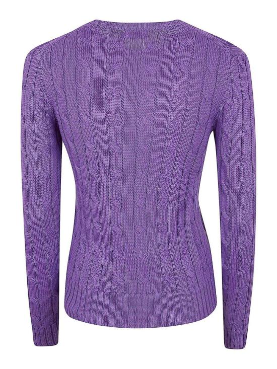 26SS 폴로 랄프로렌 포니 로고 피마코튼 케이블 니트 스웨터 211971869503 Fuchsia - POLO RALPH LAUREN