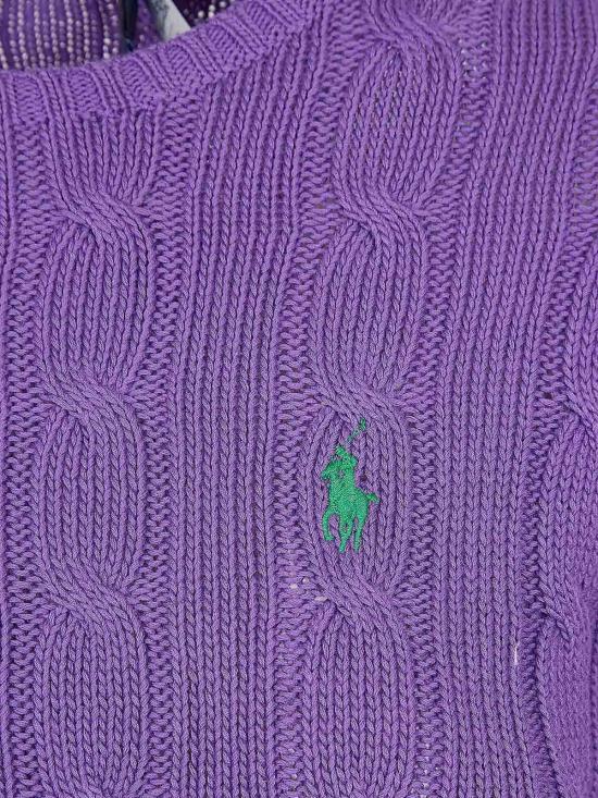 26SS 폴로 랄프로렌 포니 로고 피마코튼 케이블 니트 스웨터 211971869503 Fuchsia - POLO RALPH LAUREN