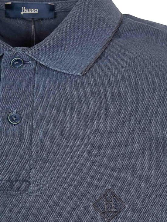 26SS 에르노 로고 폴로 티셔츠 JPL00134U540069200 Blue - HERNO
