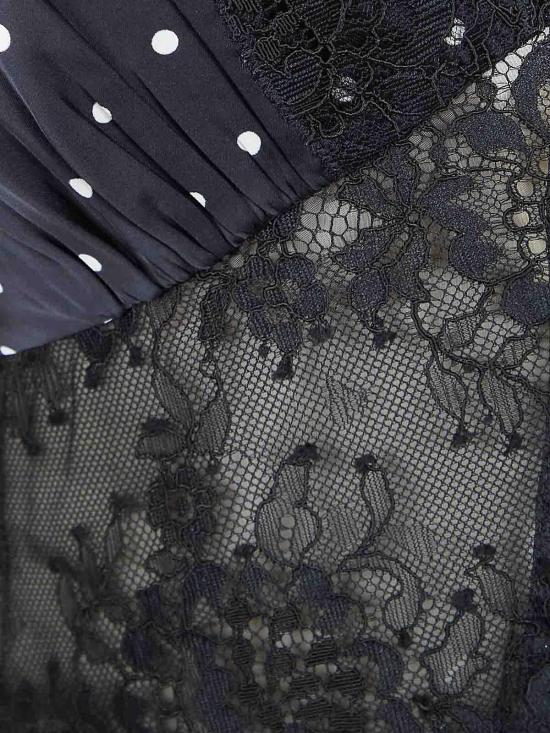 26SS 셀프 포트레이트 롱 원피스 RS26176XABLACK White - SELF PORTRAIT