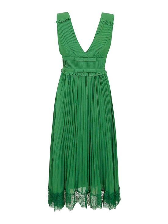 26SS 셀프 포트레이트 미디 스커트 RS26215MGREEN Green