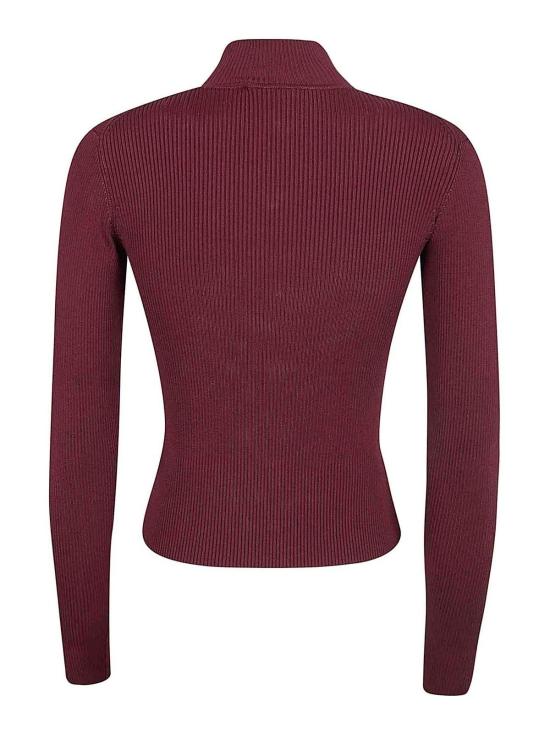 26SS 셀프 포트레이트 긴팔 티셔츠 RS26138TBURGUNDY Burgundy - SELF PORTRAIT