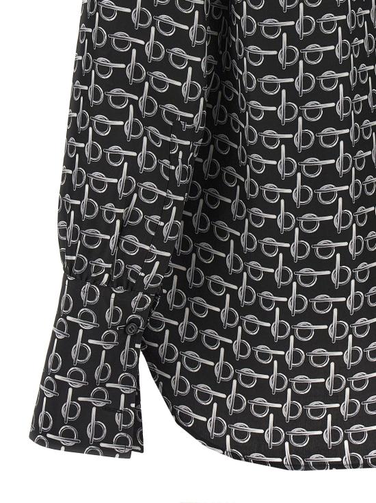  버버리 프린트 실크 셔츠 8090732SILVERBLACK - BURBERRY