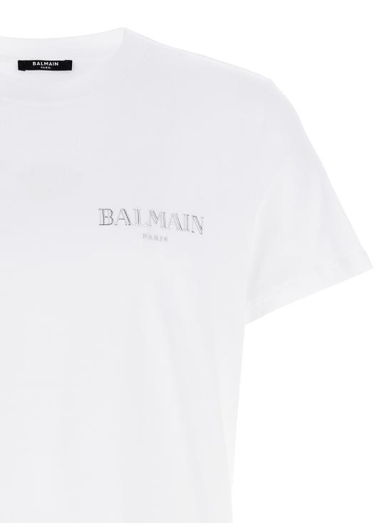  발망 반팔 티셔츠 빈티지 티셔츠 화이트 - BALMAIN