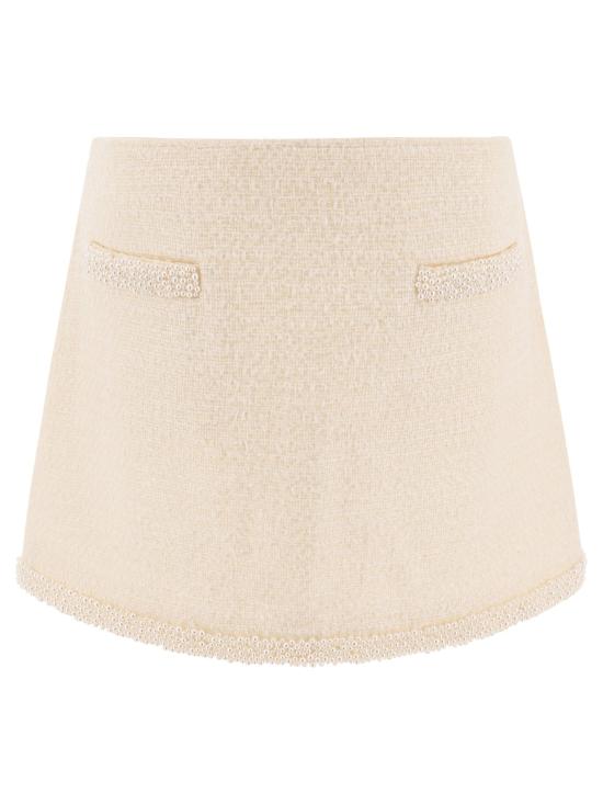 25SS 셀프 포트레이트 숏 스커트 RS25164SKCCREAM