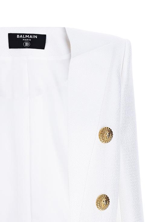25SS 발망 수트 자켓 블레이저 스펜서 블레이저 화이트 - BALMAIN