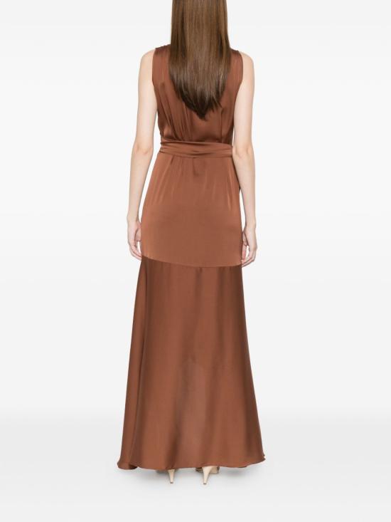 26SS 실크95파이브 롱 원피스 24080 SHANGRIN92 Marrone chiaro - SILK95FIVE