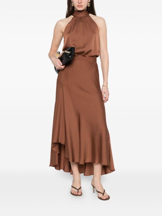 26SS 실크95파이브 미디 스커트 25380 SIRENEN92 Marrone chiaro - SILK95FIVE