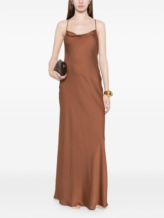 26SS 실크95파이브 롱 원피스 26050 STGERMAINEN92 Marrone chiaro - SILK95FIVE