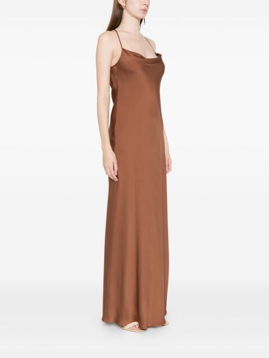 26SS 실크95파이브 롱 원피스 26050 STGERMAINEN92 Marrone chiaro - SILK95FIVE