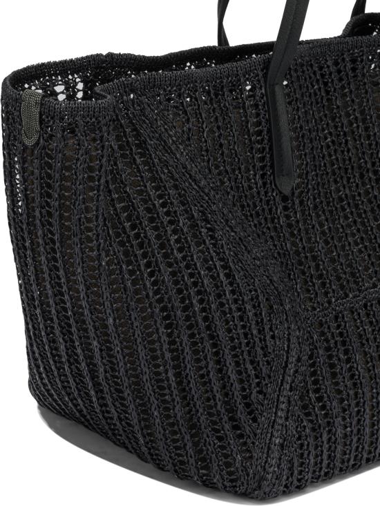 26SS 브루넬로 쿠치넬리 테크노 라피아 BC Duo 백 MB97D2571C101 Black - BRUNELLO CUCINELLI