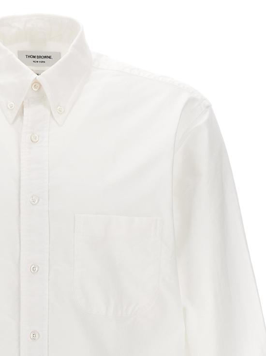 25SS 톰브라운 옥스포드 클래식 그로그랭 플래킷 긴팔 셔츠 MWL010EF0313100 - THOM BROWNE