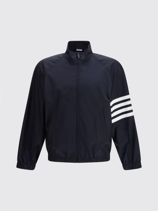 26SS 톰브라운 샤이니 립스탑 래글런 4바 트랙 재킷 MJU583C F1095 415 NAVY DOM - THOM BROWNE