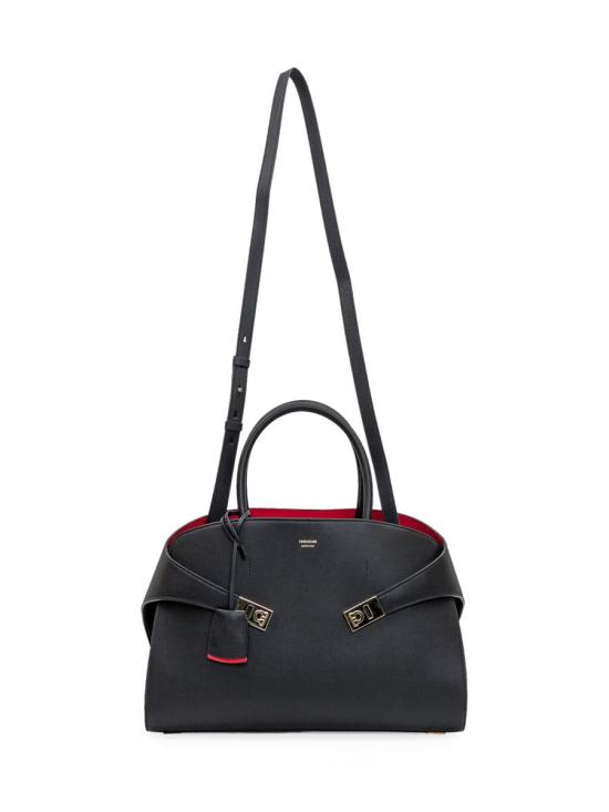 26SS 살바토레 페라가모 토트백 215608 767814 BLACK RED DOM - SALVATORE FERRAGAMO