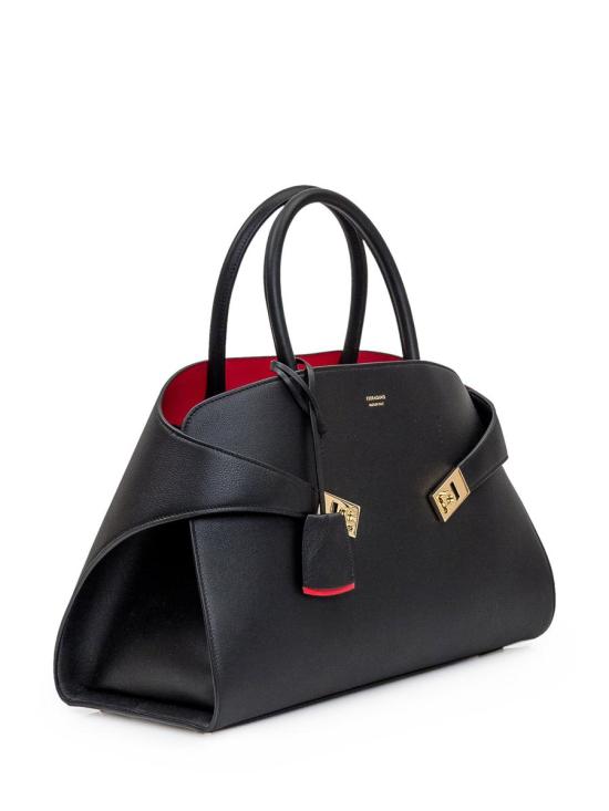 26SS 살바토레 페라가모 토트백 215608 767814 BLACK RED DOM - SALVATORE FERRAGAMO