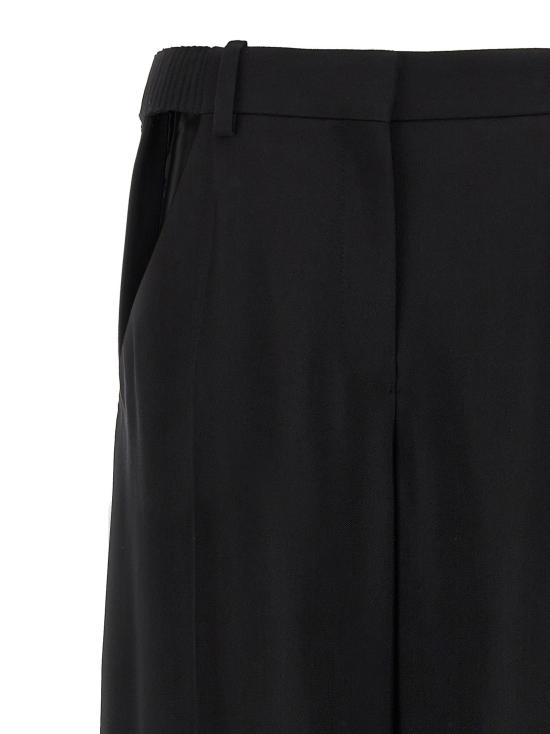  뮈글러 스트레이트 팬츠 컷아웃 팬츠 블랙 - MUGLER