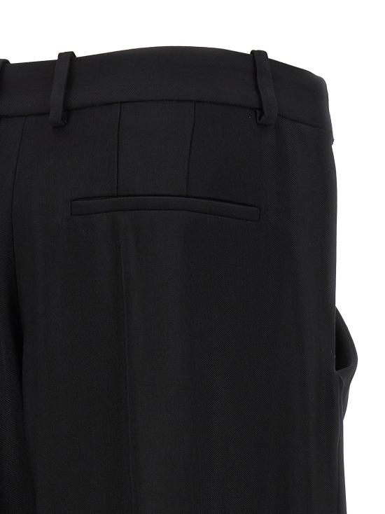  뮈글러 스트레이트 팬츠 컷아웃 팬츠 블랙 - MUGLER