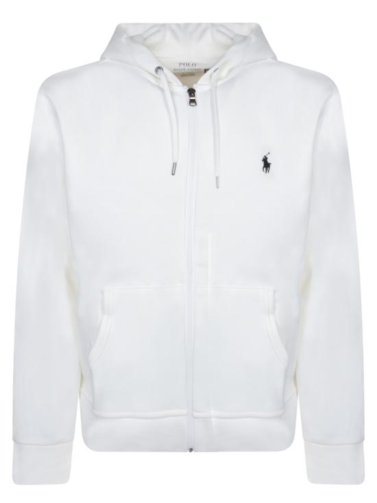 26SS 폴로 랄프로렌 더블 니트 후드 집업 710881517 083 White