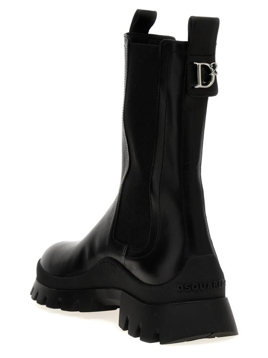  디스퀘어드2 부츠 D2 스테이트먼트  및 앵클  블랙 - DSQUARED2