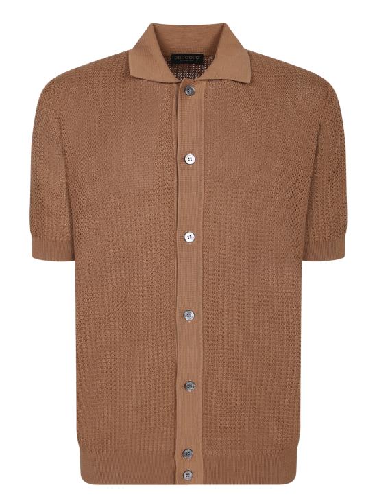 26SS 델 오글리오 반팔 셔츠 CA3MC CR14L 070 Brown