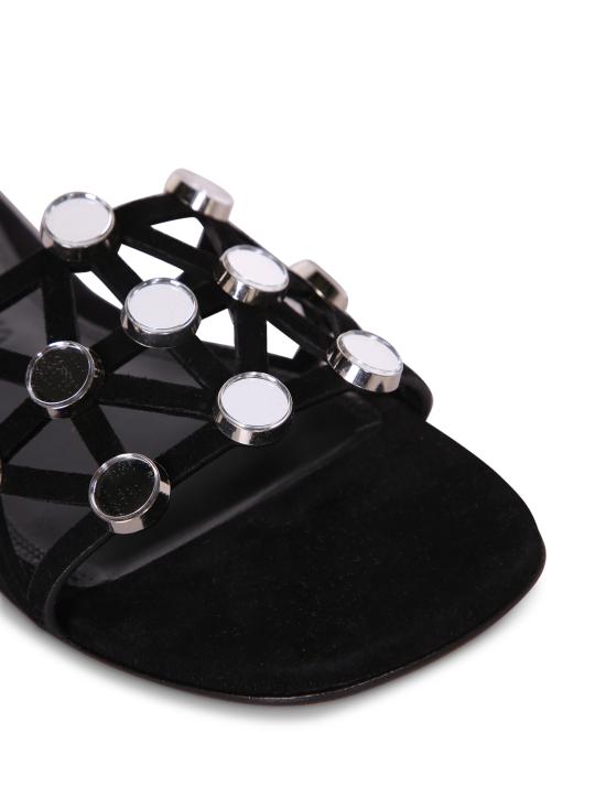 26SS 디 아티코 뮬/슬리퍼 251WSH0088 LBT007SA 100 Black - THE ATTICO