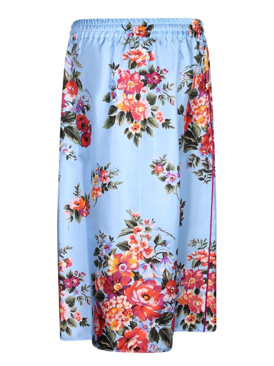 26SS 돌체앤가바나 플라워 부케 미디 스커트 F4DCGT IS11I HC5ZO Blue - DOLCE & GABBANA