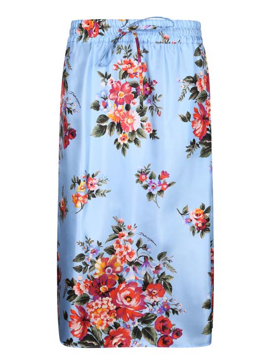 26SS 돌체앤가바나 플라워 부케 미디 스커트 F4DCGT IS11I HC5ZO Blue