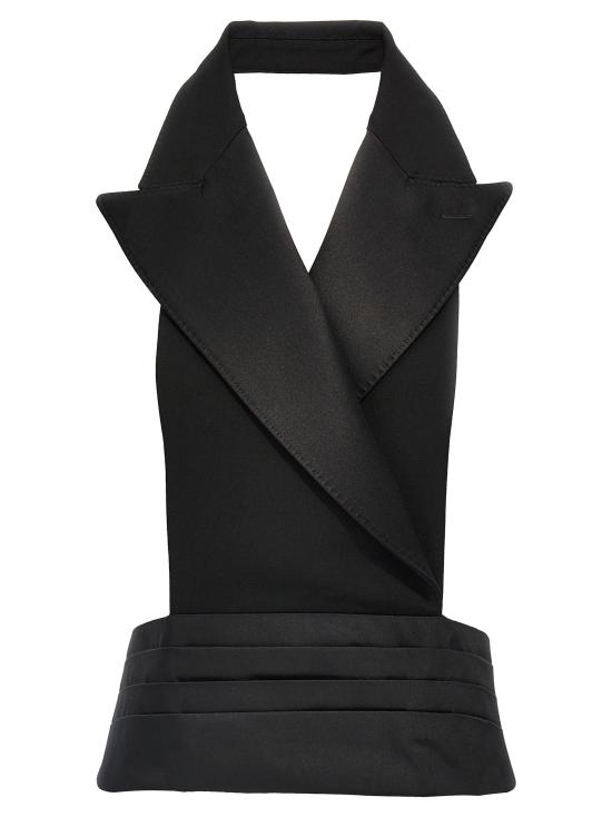  돌체앤가바나 더블 브레스티드 실크 새틴 베스트 F7AI8TGDCRJN0000