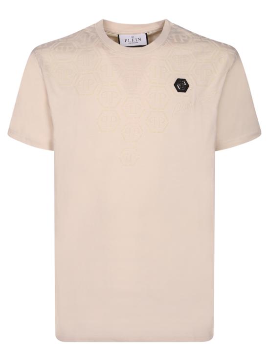 26SS 필립 플레인 반팔 티셔츠 MTK8682 PJY002N 06 Beige