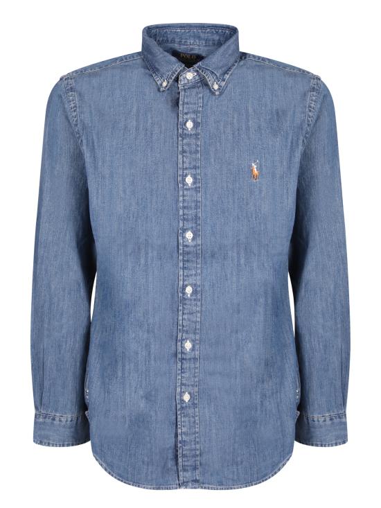 26SS 폴로 랄프로렌  포니로고 자수 데님 셔츠 710792043 001 Blue