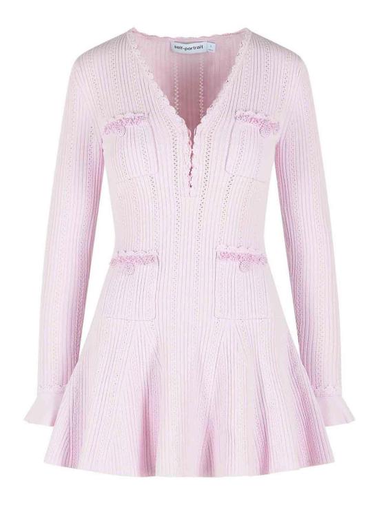 26SS 셀프 포트레이트 미디 원피스 RS26163SPINK DOM