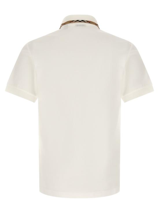 26SS 버버리 체크 트리밍 코튼 폴로셔츠 8126955CHALK - BURBERRY