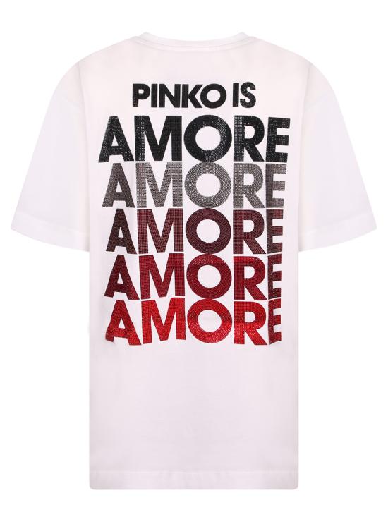 26SS 핑코 반팔 티셔츠 105526 A33I ZR2 White - PINKO