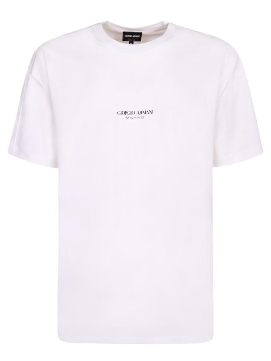 26SS 조르지오 아르마니 반팔 티셔츠 GM001085 TE10629 U0002 White