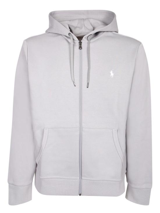 26SS 폴로 랄프로렌 더블 니트 후드 집업 710881517 092 Grey
