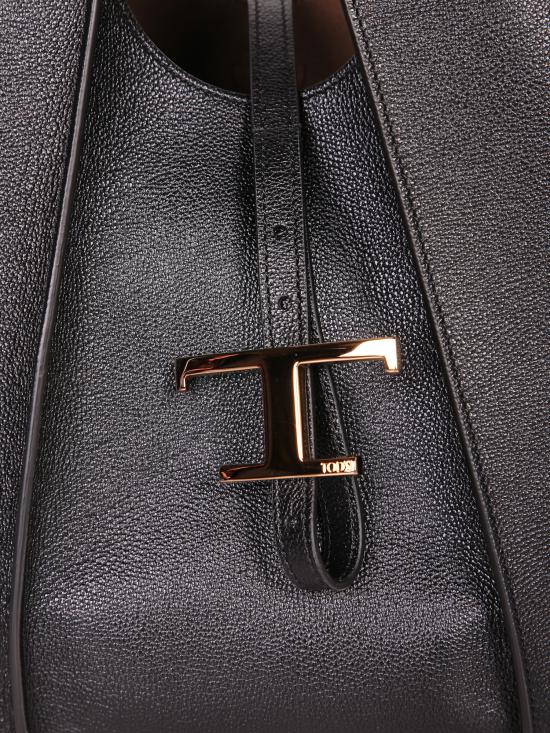 26SS 토즈 T 타임리스 스몰 쇼핑백 XBWTSBA 0200Q8E B999 Black - TODS