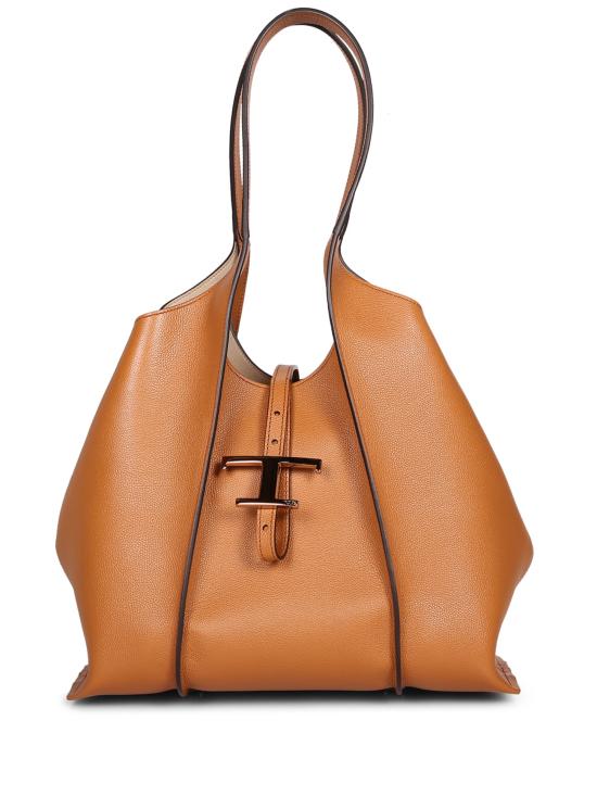 26SS 토즈 T 타임리스 스몰 쇼핑백 XBWTSBA 0200Q8E S410 Brown