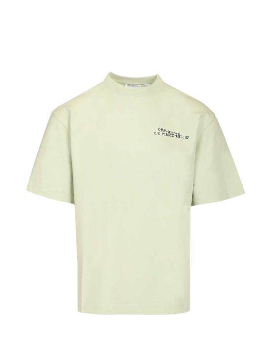 26SS 오프화이트 반팔 티셔츠 OMAA120S26JER00S30 330 Green