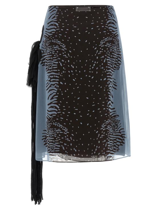 26SS 살바토레 페라가모 미디 스커트 793912WASHEDDENIMEXPRESSO - SALVATORE FERRAGAMO