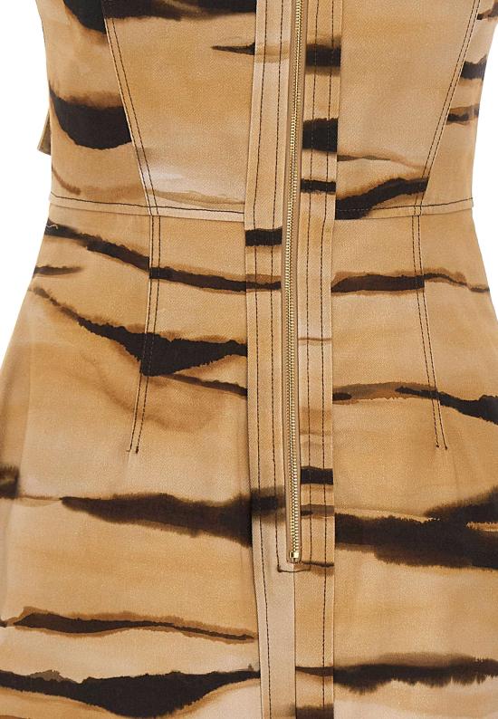 26SS 엘리자베타프랜치 숏 원피스 AB95962E2 470 Brown - ELISABETTA FRANCHI