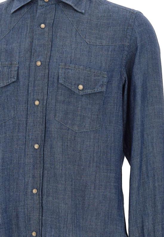 26SS 일레븐티 긴팔 셔츠 M75CAMK02 TES0M14611 Blue - ELEVENTY