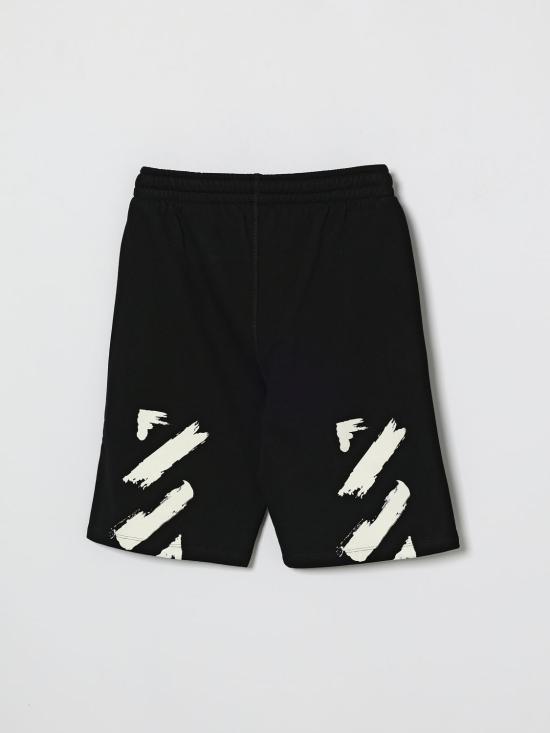 26SS [키즈] 오프화이트 쇼츠/버뮤다 OBCI001S26FLE003 001 Black - OFF WHITE